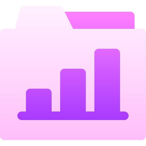 gráfico de barras Basic Gradient Gradient icono