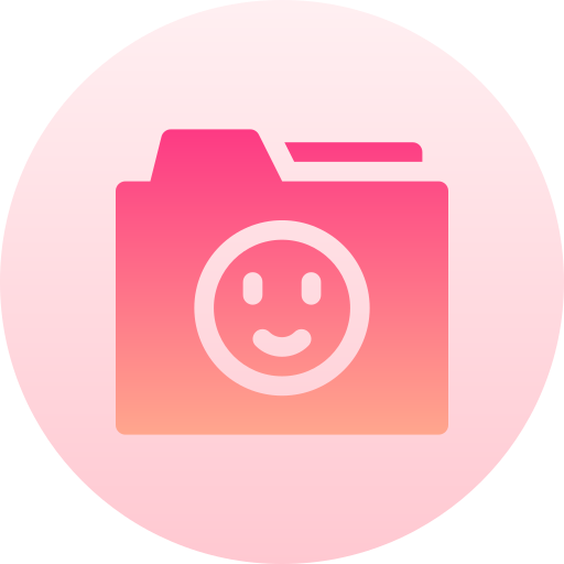 smiley Basic Gradient Circular icoon