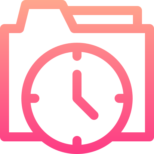 horloge Basic Gradient Lineal color Icône