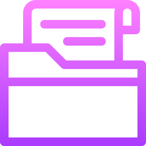 Folder Basic Gradient Lineal color icon
