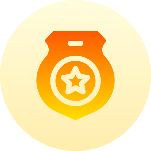 distintivo della polizia Basic Gradient Circular icona