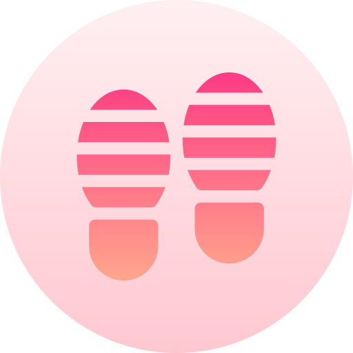 Footprint Basic Gradient Circular icon