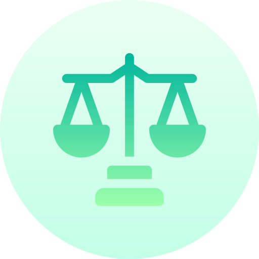 scala della giustizia Basic Gradient Circular icona