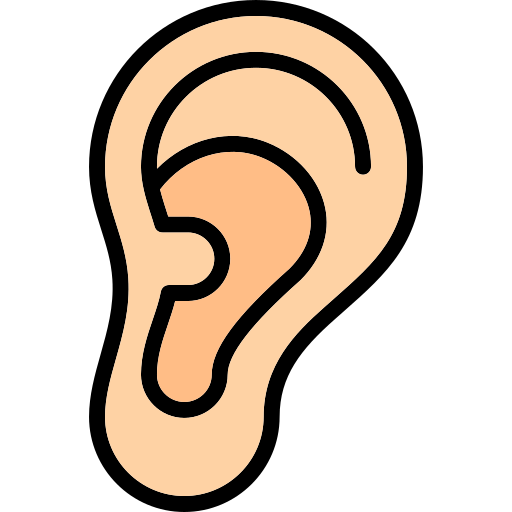 oído Generic Outline Color icono