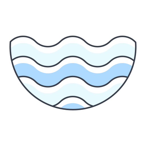 olas del mar Generic Outline Color icono
