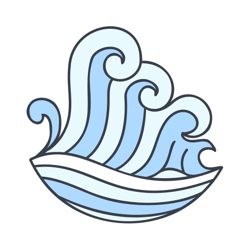 fale morskie Generic Outline Color ikona