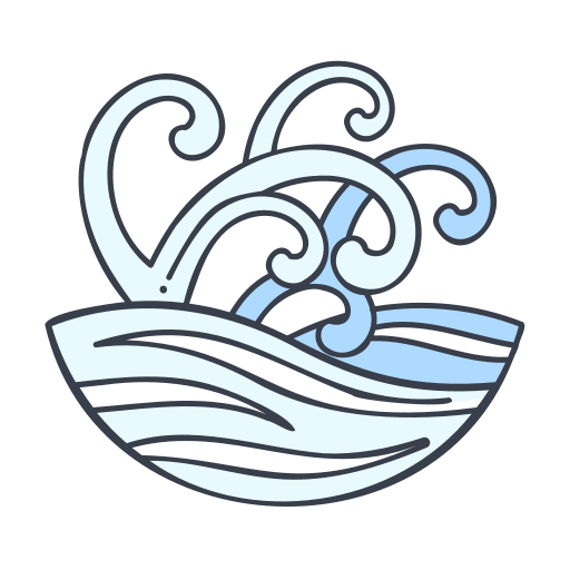 海の波 Generic Outline Color icon