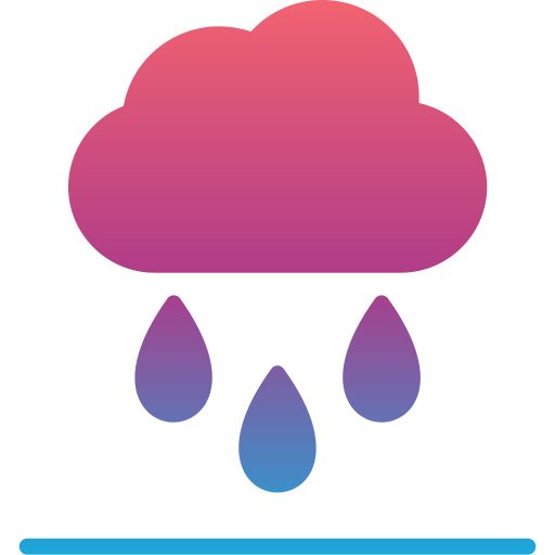 Raining Generic Flat Gradient icon