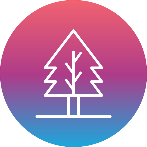 Árbol Generic Flat Gradient icono