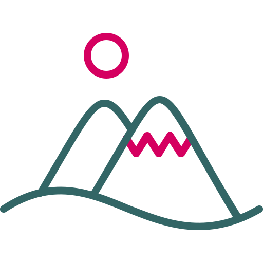 montagna Generic Outline Color icona