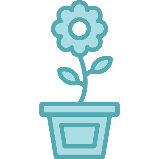 Flower Pot Generic Blue icon