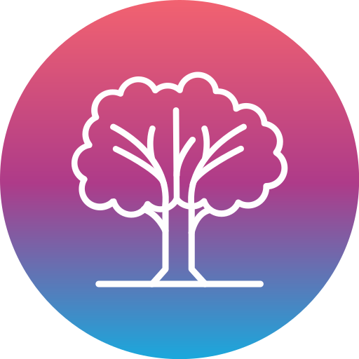 Árbol Generic Flat Gradient icono