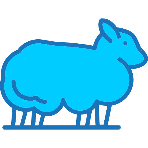 le mouton Generic Blue Icône