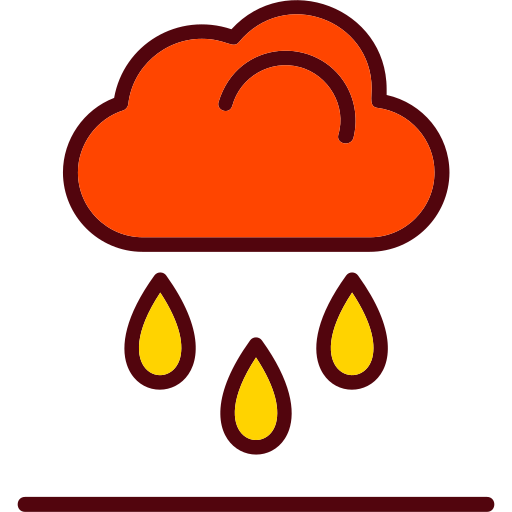 雨が降っている Generic Outline Color icon