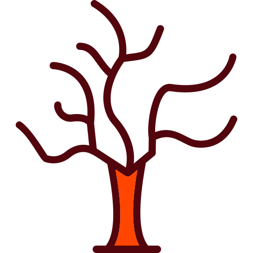 Árbol seco Generic Outline Color icono
