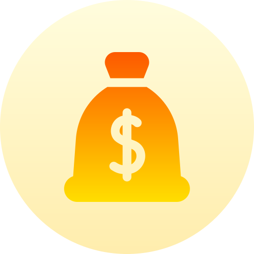Money bag Basic Gradient Circular icon
