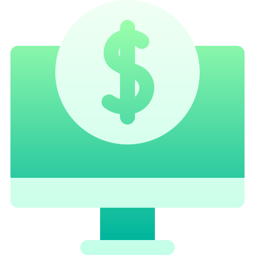 pieniądze w internecie Basic Gradient Gradient ikona