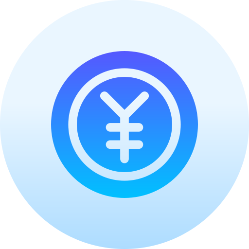 yen Basic Gradient Circular icoon