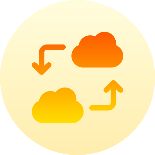 synchronisieren Basic Gradient Circular icon