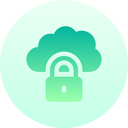protezione dati Basic Gradient Circular icona
