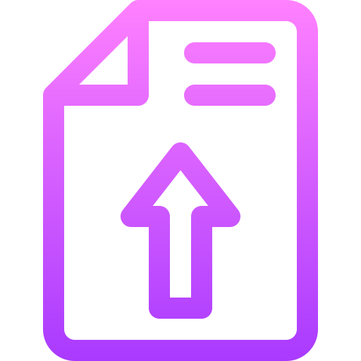 hochladen Basic Gradient Lineal color icon