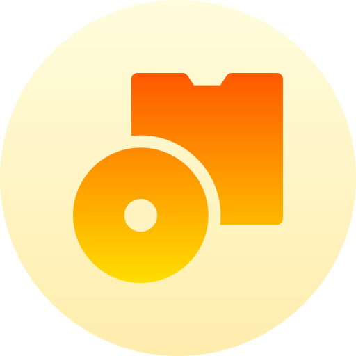 dvd Basic Gradient Circular icon