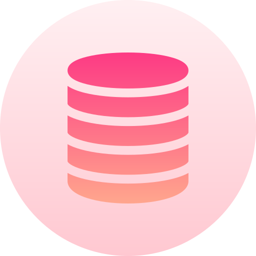 baza danych Basic Gradient Circular ikona