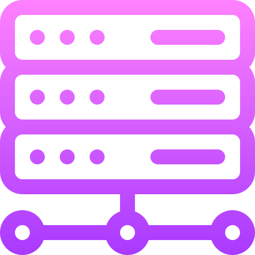 servidor Basic Gradient Lineal color icono