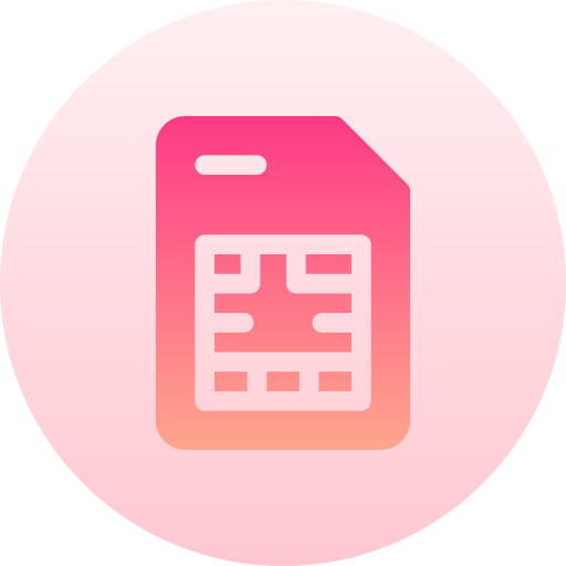 Sim card Basic Gradient Circular icon