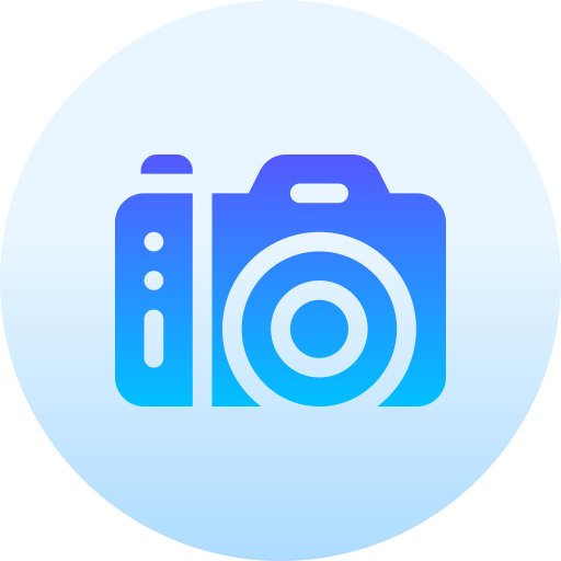 cámara fotográfica Basic Gradient Circular icono