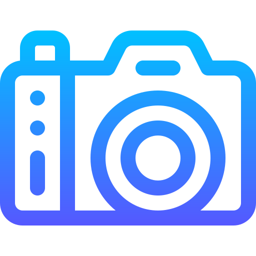 cámara fotográfica Basic Gradient Lineal color icono