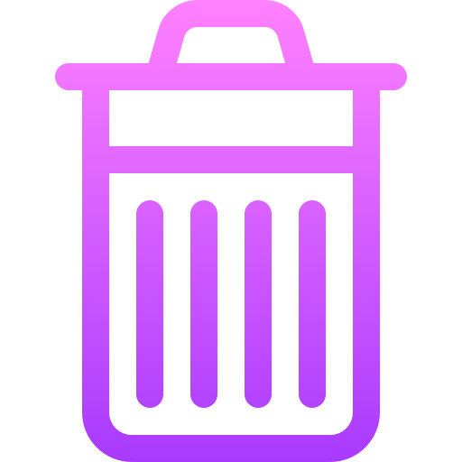 Trash Basic Gradient Lineal color icon
