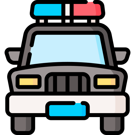 auto della polizia Special Lineal color icona