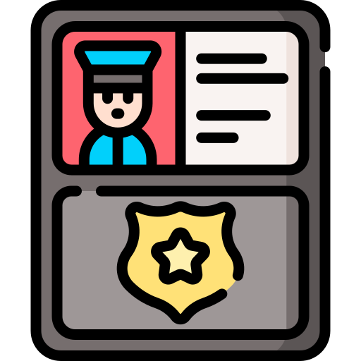 identificación policial Special Lineal color icono