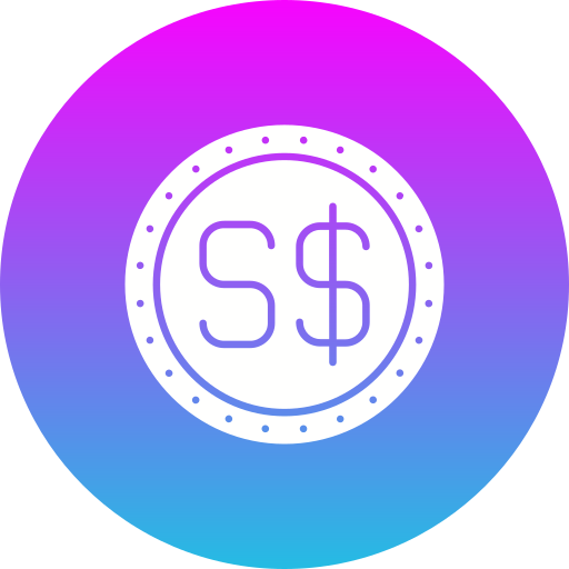 dolar de singapur Generic Flat Gradient icono