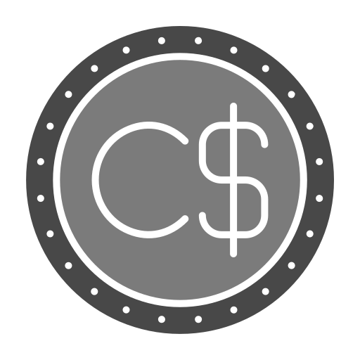 dolar canadiense Generic Grey icono