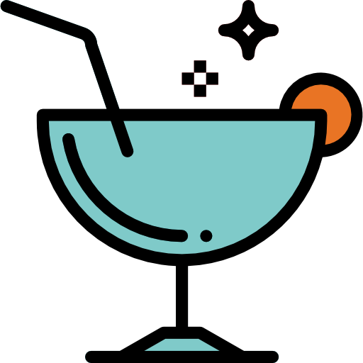Cocktail glass Smalllikeart Lineal Color icon