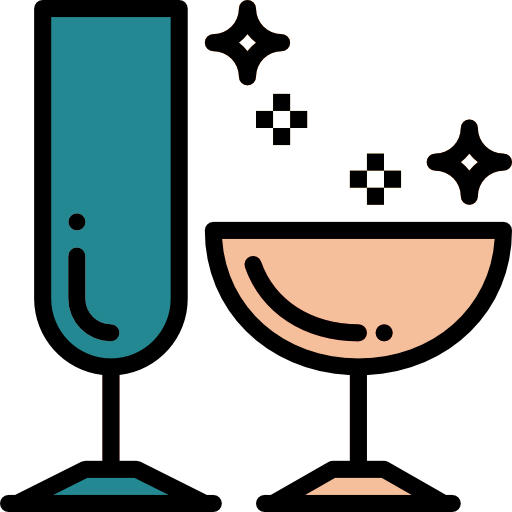 와인 잔 Smalllikeart Lineal Color icon