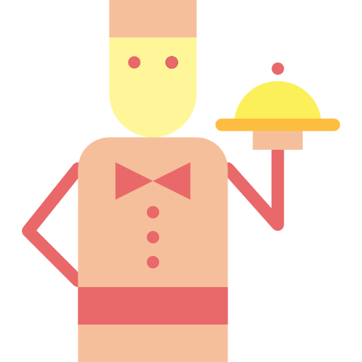 Waiter Smalllikeart Flat icon
