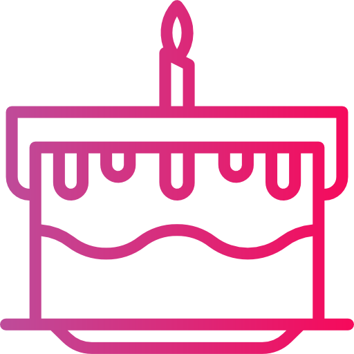 tort urodzinowy Smalllikeart Gradient ikona