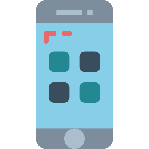 mobiele telefoon Smalllikeart Flat icoon