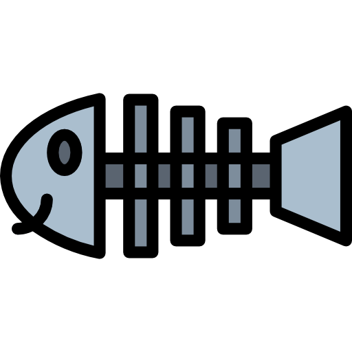 Рыбные кости Smalllikeart Lineal Color иконка