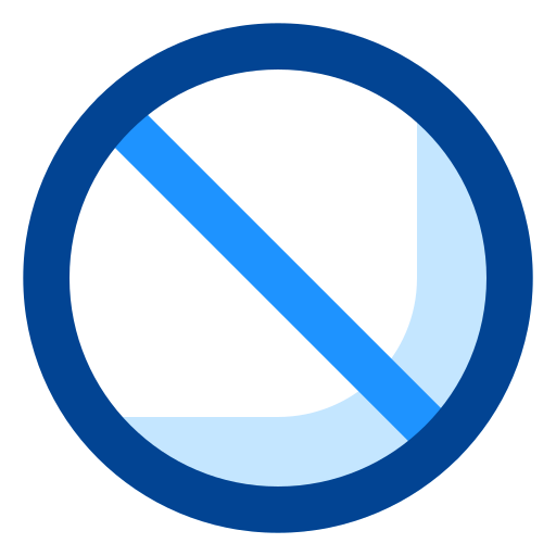 proibido Generic Blue Ícone