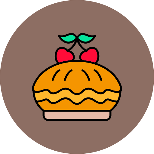 ciasto wiśniowe Generic Outline Color ikona