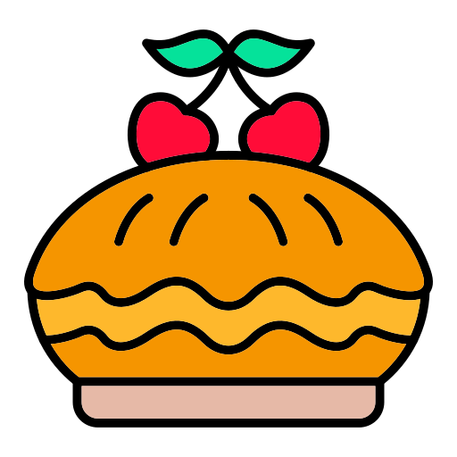 torta di ciliegie Generic Outline Color icona