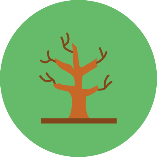 albero secco Generic Flat icona
