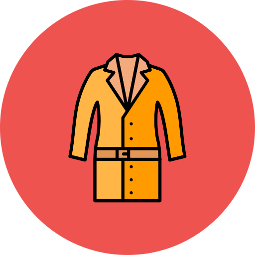 giacca lunga Generic Outline Color icona