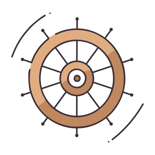 Steering Wheel Generic Outline Color icon