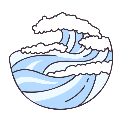 Wave Generic Outline Color icon