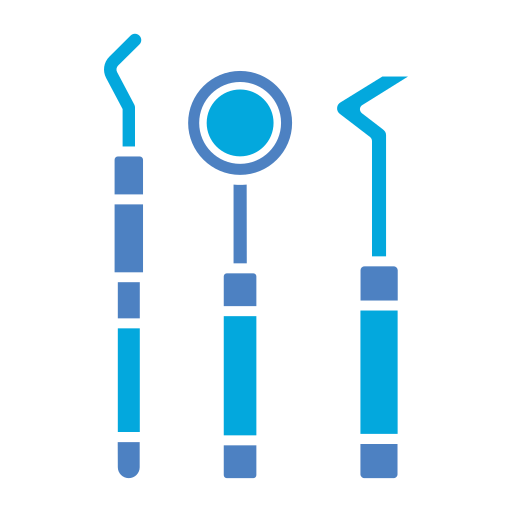 Инструменты стоматолога Generic Blue иконка